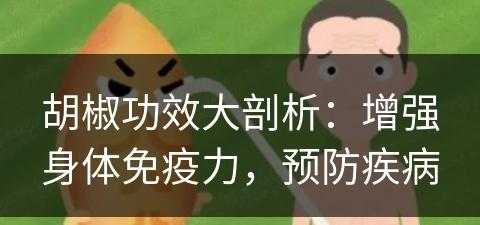 胡椒功效大剖析：增强身体免疫力，预防疾病